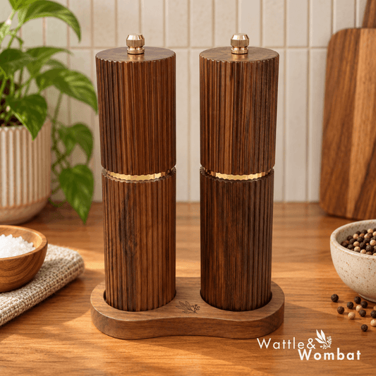 Fluted Salt & Pepper Mill Set | Non-Toxic Grinders
