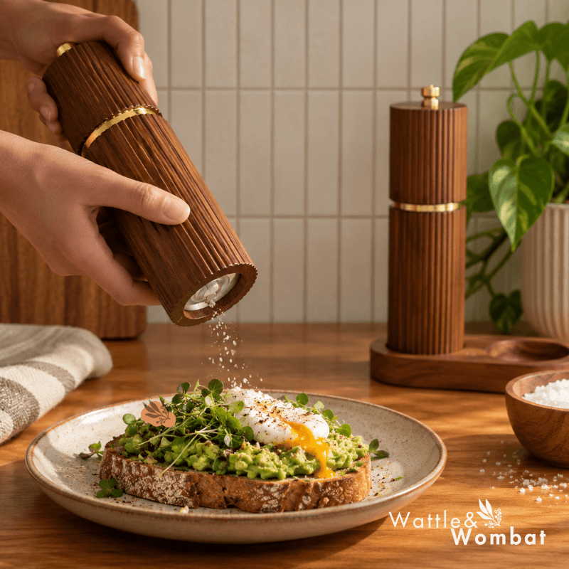 Fluted Salt & Pepper Mill Set | Non-Toxic Grinders
